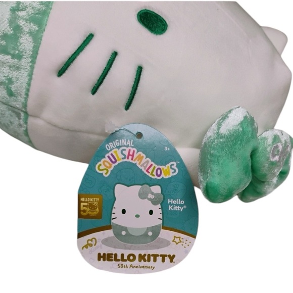 Hello Kitty Sanrio 50th Anniversary Edition Squishmallows Mint Green 8” - Picture 4 of 5